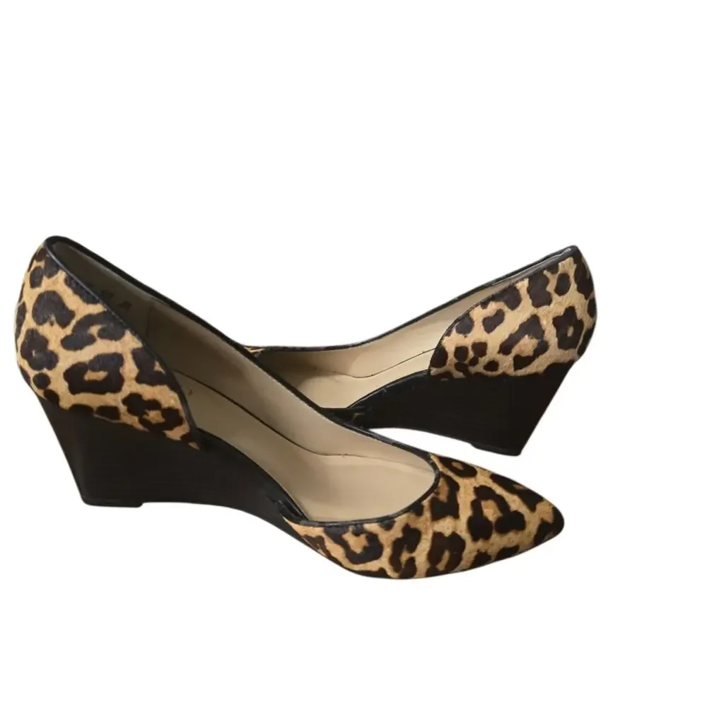 Franco Sarto Felice II Cheetah Print D'Orsay Wedges